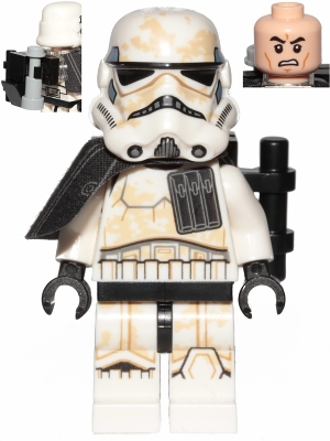 LEGO sw0960 Sandtrooper (Enlisted) - Black Pauldron, Ammo Pouch, Dirt Stains