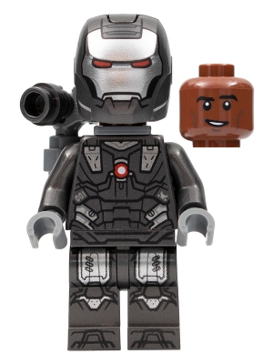 LEGO sh0819 War Machine - Pearl Dark Gray and Silver Armor with Backpack