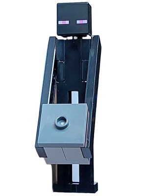 LEGO min151 Enderman - Light Bluish Gray Block with Dark Bluish Gray Top