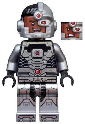 LEGO sh0155 Cyborg - Black Gloves, Smiling