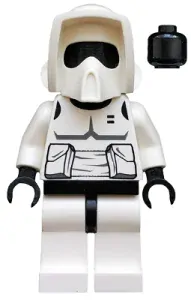 LEGO sw0005a Imperial Scout Trooper - Plain Black Head