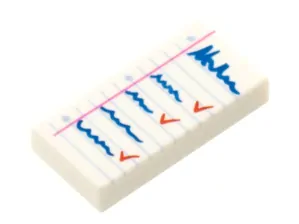 LEGO 069pb0990 Tile 1 x 2 LÍSTEK