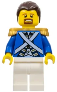LEGO pi150 Bluecoat Sergeant 1 - Brown Moustache and Goatee