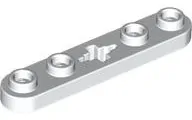 LEGO 32124 - White Technic, Plate 1 x 5 with Smooth Ends