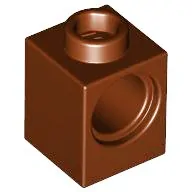 LEGO 6541 - Reddish Brown Technic, Brick 1 x 1 with Hole