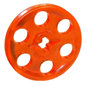 LEGO 4185 - Trans Neon Orange -Clear Technic Wedge Belt Wheel (Pulley)