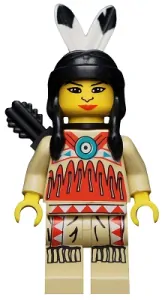 LEGO ww018 Indian 4 - Female, Black Quiver