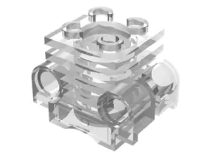 LEGO 2850a - Trans-Clear Technic Engine Cylinder with Side Slots