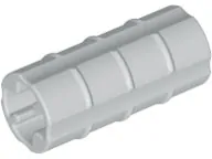 LEGO 6538b - Light Bluish Gray Technic, Axle Connector 2L (Ridged with x Hole x Orientation)