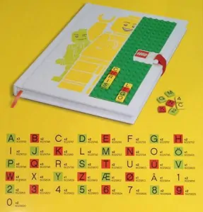 LEGO 850686 Notebook, Baseplate Cover with Alphanumeric Tiles and Lego Logo Clasp