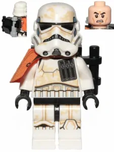 LEGO sw0961 Sandtrooper Squad Leader (Captain) - Orange Pauldron
