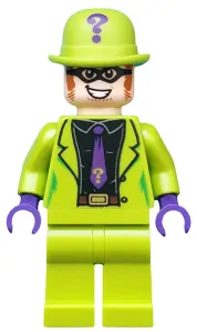 LEGO sh0593 The Riddler - Black Shirt and Dark Purple Tie