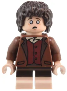 LEGO lor131 Frodo Baggins - Reddish Brown Jacket, Light Nougat Feet