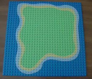 LEGO 3811pb01 Baseplate 32 x 32 with Paradisa Island Pattern