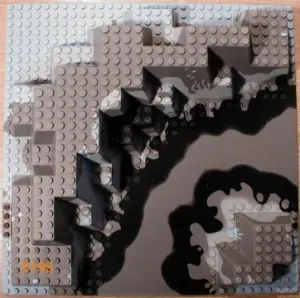 LEGO 6024px3 Baseplate, Raised 32 x 32 Canyon with Gray Underwater Pattern