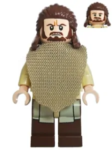 LEGO sw0651 Qui-Gon Jinn - Poncho, Reddish Brown Beard