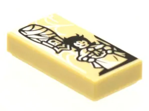 LEGO 3069pb0972 - Tile 1 x 2 s potiskem