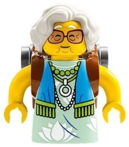 LEGO drm031 Mrs. Castillo - Reddish Brown and Flat Silver Backpack