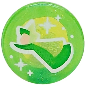 LEGO 98138pb419 Tile, Round 1 x 1 with Fairy Godmother Fauna,