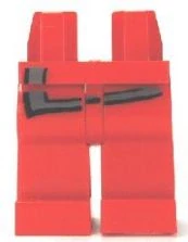 LEGO 970c00pb0133 - Nohy červené s printem