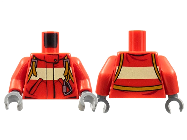 LEGO 973pb1010c01 - Tělo červené záchranář