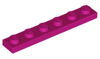 LEGO 3666 - Magenta Plate 1 x 6