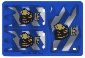 LEGO bb0158 Plastic Flag with Lion with Crown Pattern, Complete Sheet