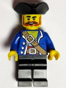 LEGO pi197 Pirate - Male, Black Tricorne