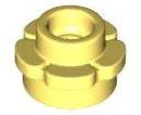 LEGO 24866 Bright Light Yellow Plate, Round 1 x 1 with Flower Edge