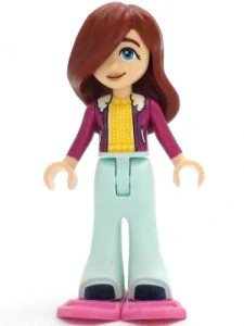 LEGO  frnd665 Friends Paisley - Magenta Jacket over Bright Light Yellow Sweater