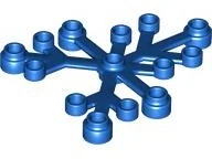 LEGO 2417 - Modrá zeleň, Blue Plant Leaves 6 x 5