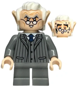 LEGO hp455 Bogrod - Dark Bluish Gray Pinstripe Suit