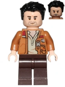 LEGO sw0737 Poe Dameron (Medium Nougat Jacket, Hair)