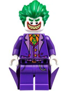 LEGO sh0354 The Joker - Long Coattails, Smile with Pointed Teeth Grin