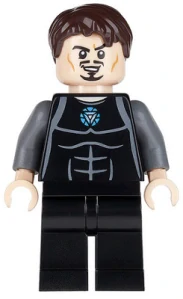LEGO sh0069 Tony Stark - Black and Dark Bluish Gray Jumpsuit