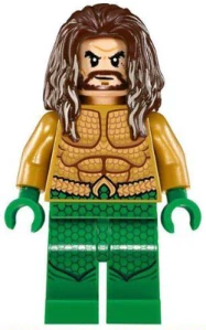 LEGO sh0525 Aquaman - Dark Brown Long Hair, Green Legs