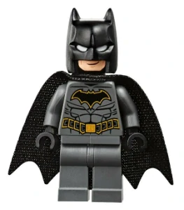 LEGO sh0589 Batman - Dark Bluish Gray Suit with Gold Outline Belt and Crest