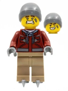 LEGO hol281 Man, Dark Red Jacket