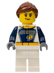 LEGO cty0750 Dragster Transport Truck Driver, GEAR Logo