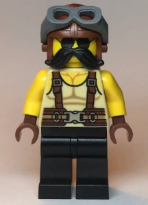 LEGO twn379 Pilot, Man, Tan Tank Top