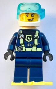 LEGO cty1477 Police - City Officer Dark Blue Diving