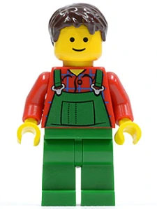 LEGO twn445 Overalls Farmer Green