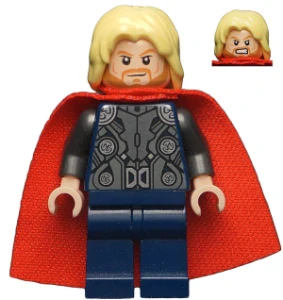 LEGO sh0170 Thor - Spongy Cape, Dark Blue Legs