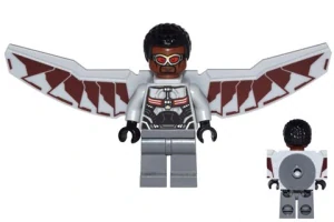 LEGO sh0261 Falcon - Light Bluish Gray and Dark Red Wings