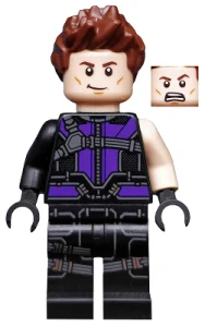 LEGO sh0302 Hawkeye - Black and Dark Purple Suit