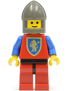 LEGO cas119 Crusader Lion - Red Legs with Black Hips, Dark Gray Chin-Guard