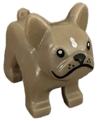 LEGO 29602pb01 Tmavě béžový buldoček, Dog