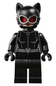 LEGO sh0595 Catwoman - Black Suit, Red Goggles
