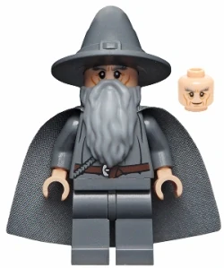 LEGO dim001 Gandalf the Grey - Wizard / Witch Hat, Long Cheek Lines