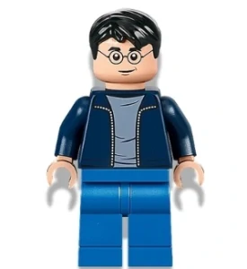 LEGO hp338 Harry Potter - Dark Blue Open Jacket, Blue Legs